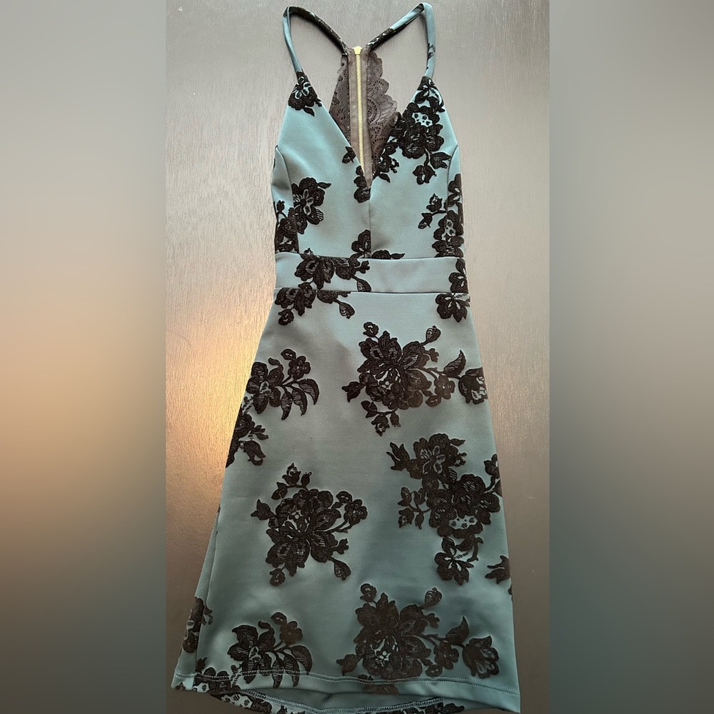 Windsor short teal dress